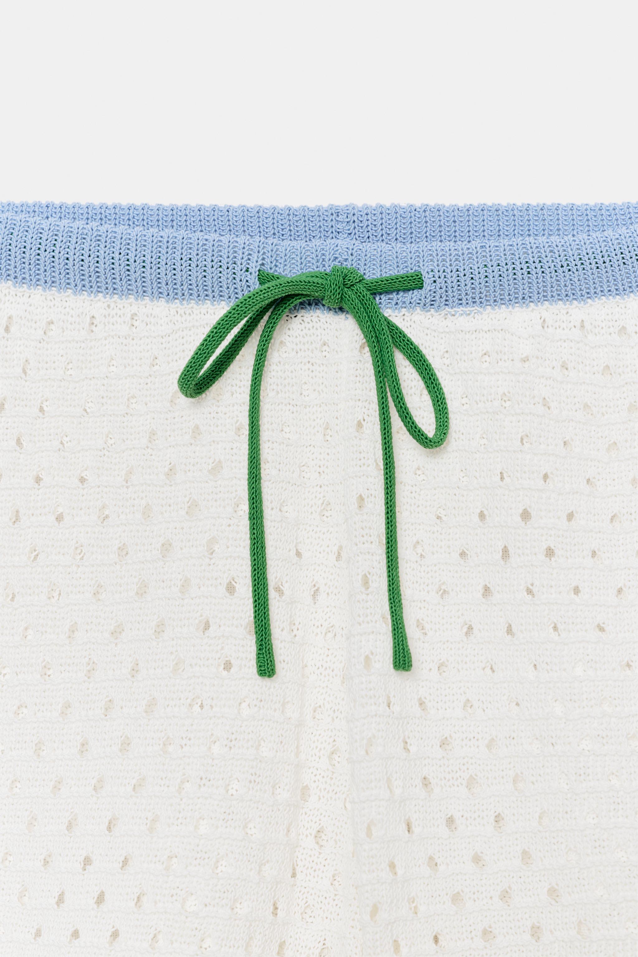 OPENWORK KNIT SHORTS